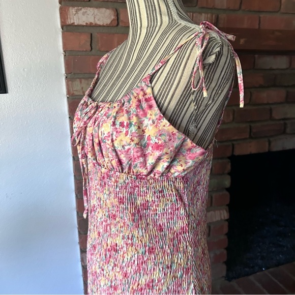 SNDYS Newport Smocked Midi Dress in Sunset Floral Sz 10 - Picture 7 of 10